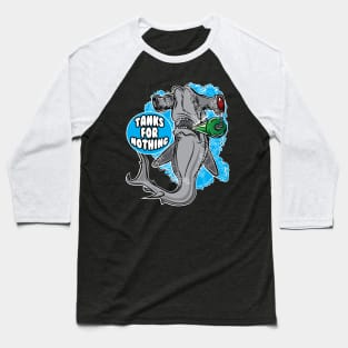 Tanks for Nothing - Hammerhead Shark Baseball T-Shirt